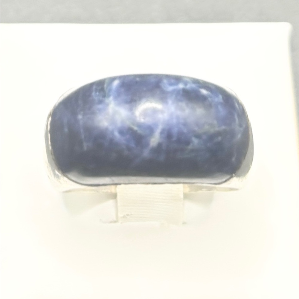 Size 9 Sodalite Sterling Silver ring
